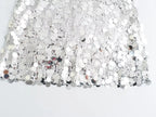 High Waist Sequined Mini Skirt - Piña Colada