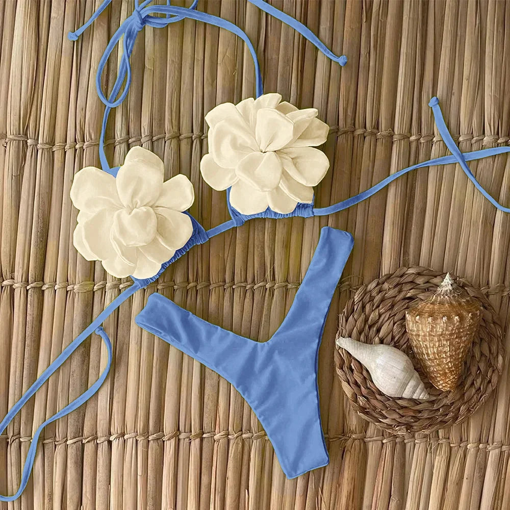 Floral Bikini 2025 Women Swimsuit - Piña Colada