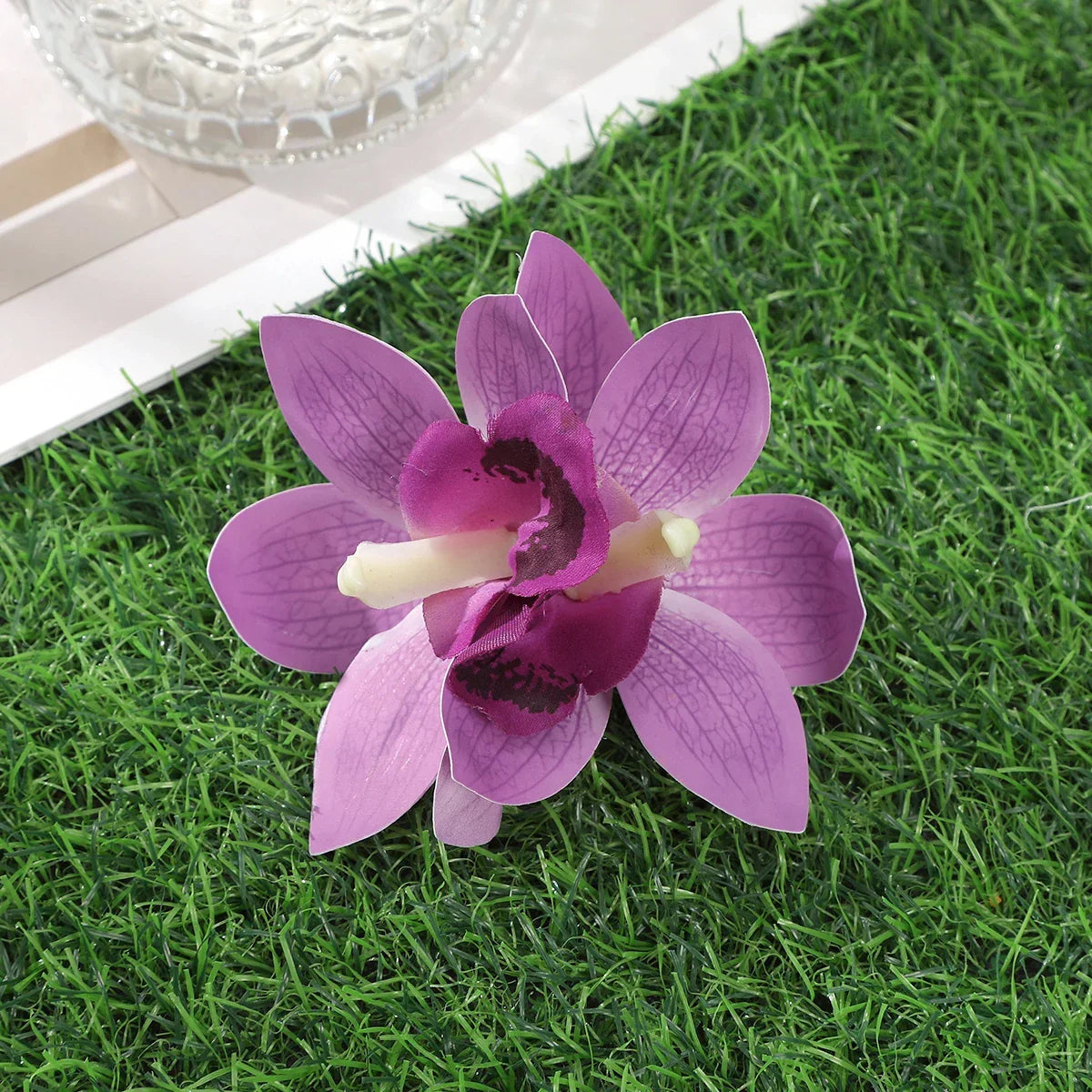 Orchid Flowers Hair Clips - Piña Colada