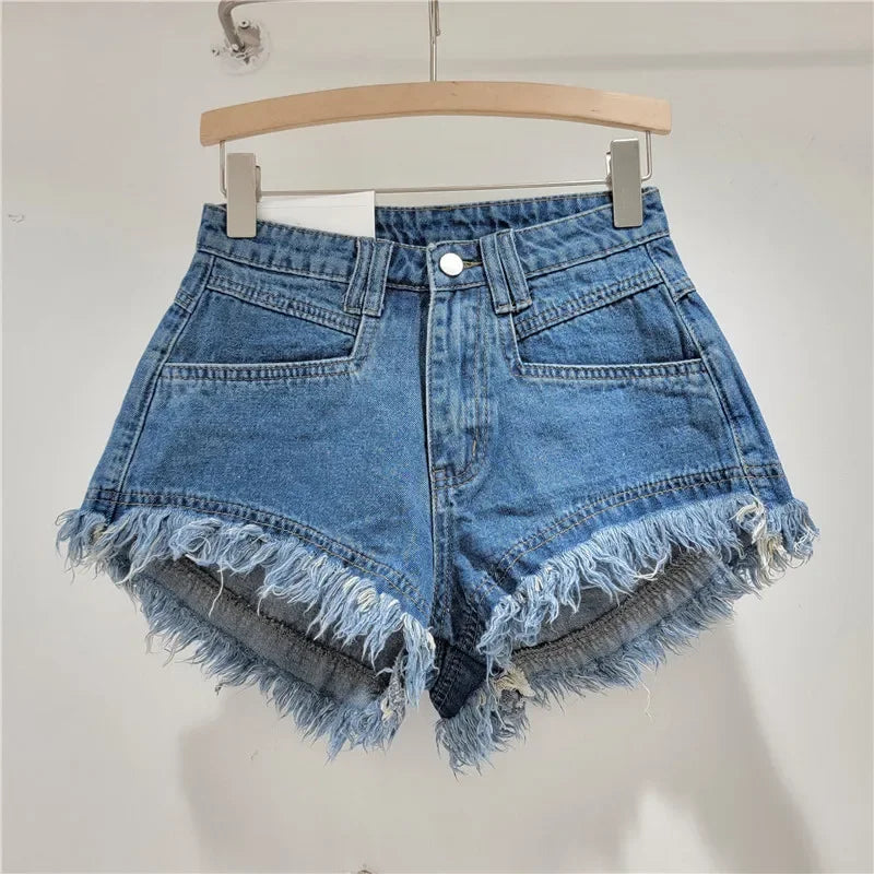 Denim Shorts High-waisted - Piña Colada