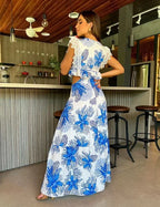 Beach Dress – V-Neck Summer Dress - Piña Colada
