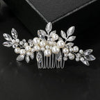 Crystal Pearl Hair Comb Clip - Piña Colada