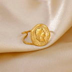 Stainless Steel Zircon Adjustable Ring - Piña Colada