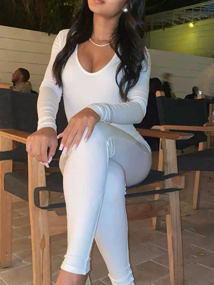 One-piece Tight Hip Lifting Jumpsuit - Piña Colada