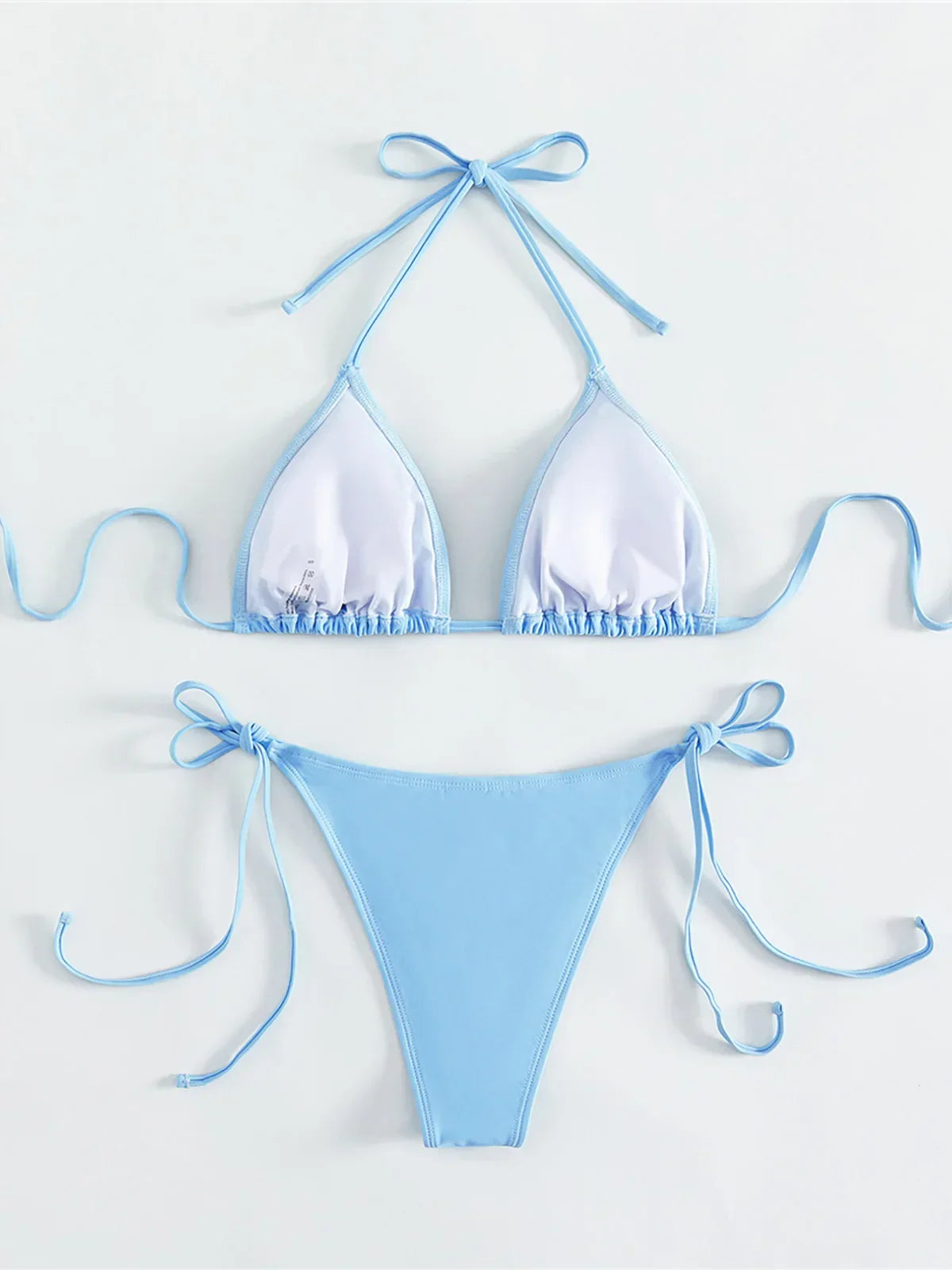 Diamond Rhinestones Halter Bikini - Piña Colada