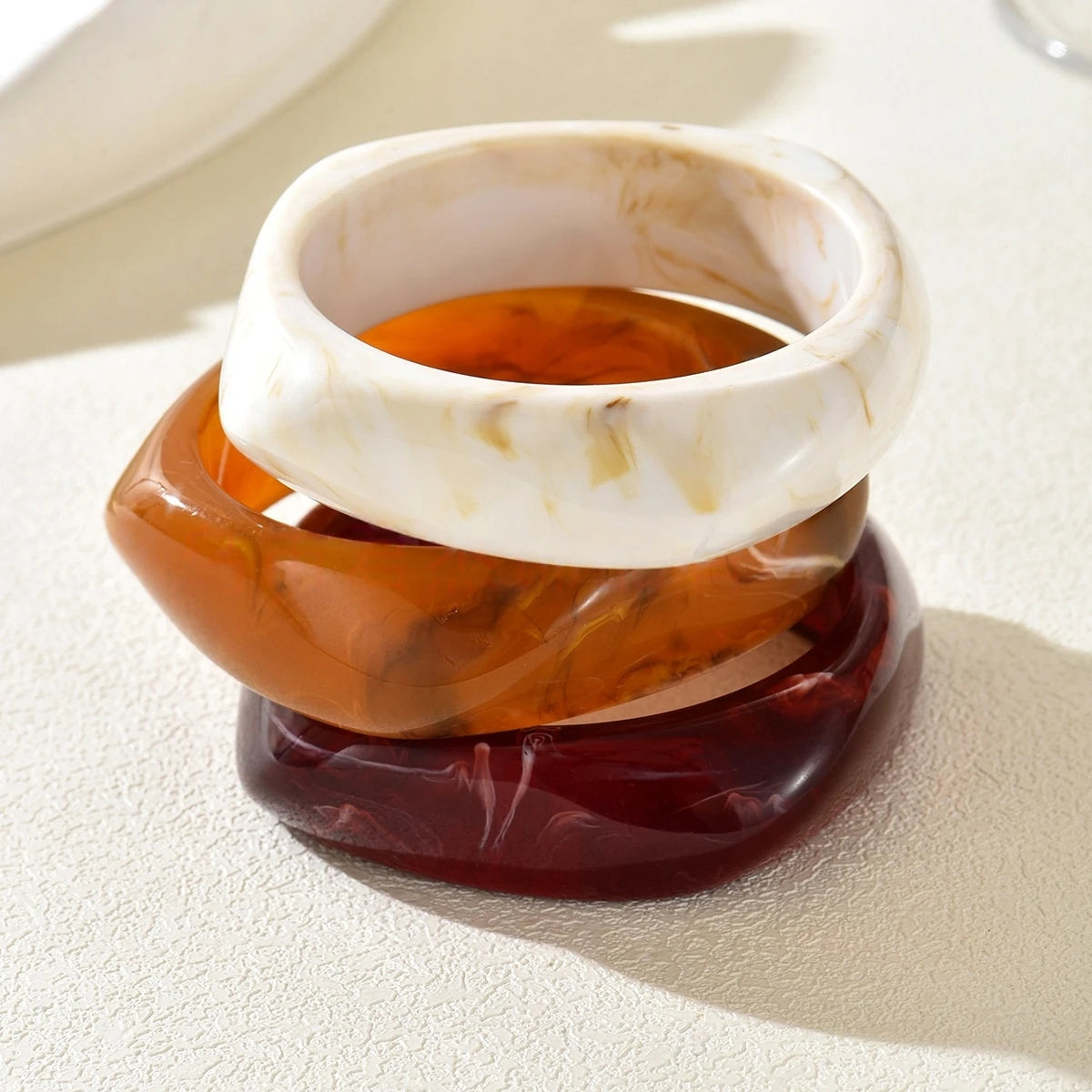 3Pcs/Set Acrylic Bangles