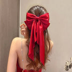 Large Bow Ribbon Hair Clip - Piña Colada