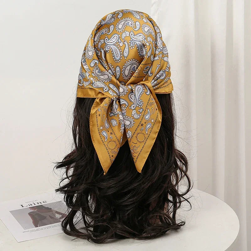 Bohemian Silk Scarf - Piña Colada