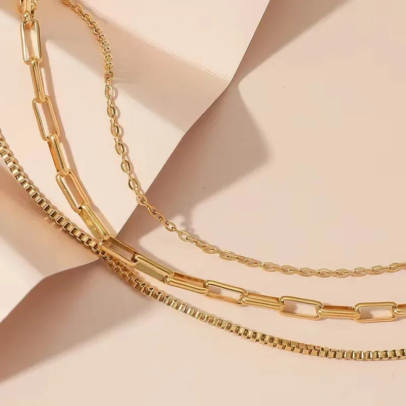Stainless Steel Multi Layer Necklace - Piña Colada