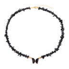 Butterfly Crystal Necklace - Piña Colada
