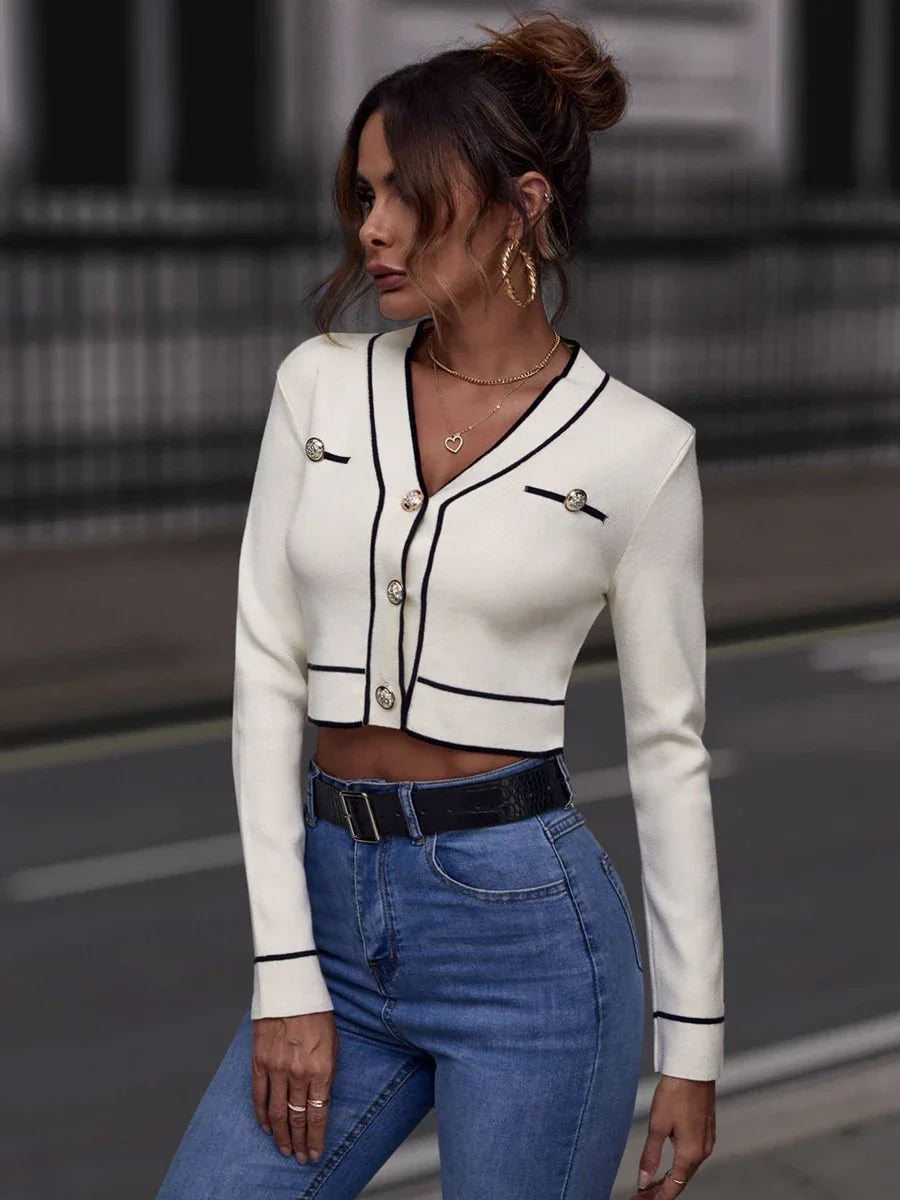 Brandy Stripe Knit Crop Top – Streetwear Style - Piña Colada