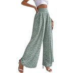 Floral high-waisted pants - Piña Colada