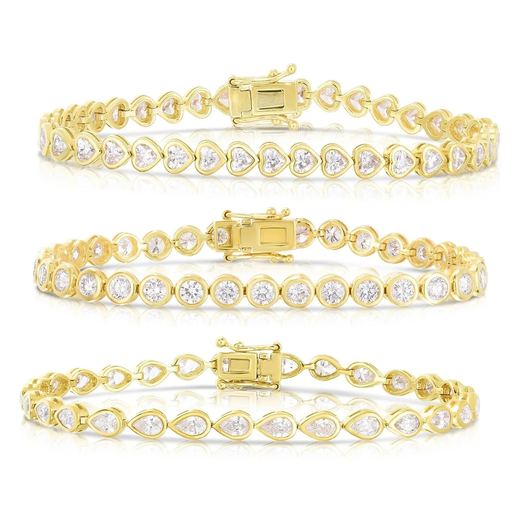 Zirconia Tennis Chain Bracelet - Piña Colada