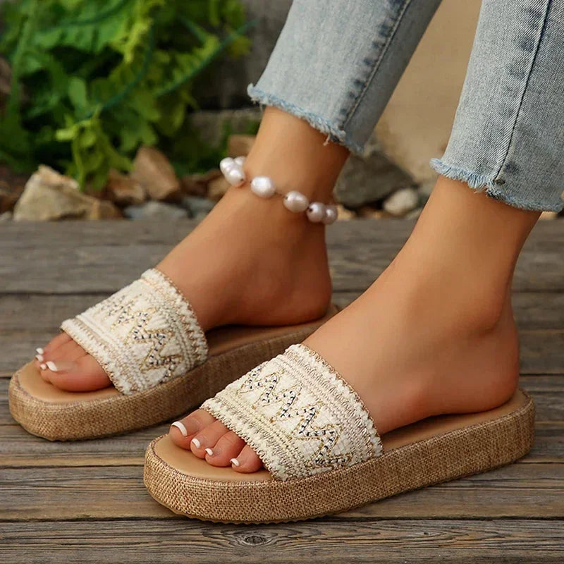 Bohemian Sandals Platform - Piña Colada