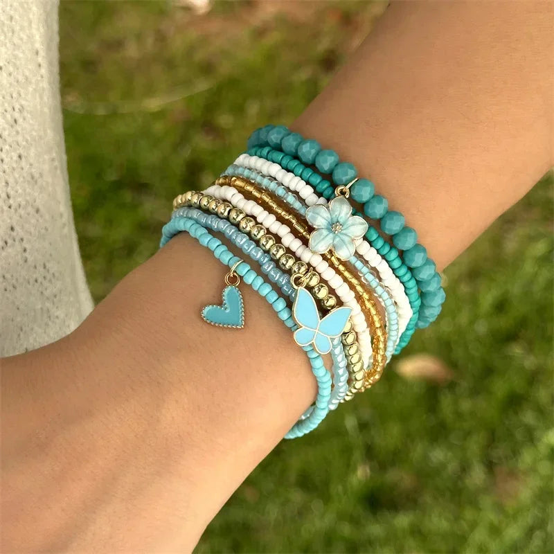 9pcs/set Bohemian Bracelet - Piña Colada