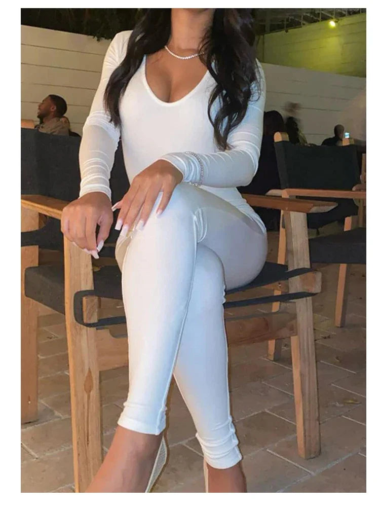 One-piece Tight Hip Lifting Jumpsuit - Piña Colada