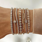 Zirconia Tennis Chain Bracelet - Piña Colada