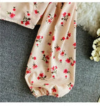 Floral Print Chiffon Top High Waist - Piña Colada