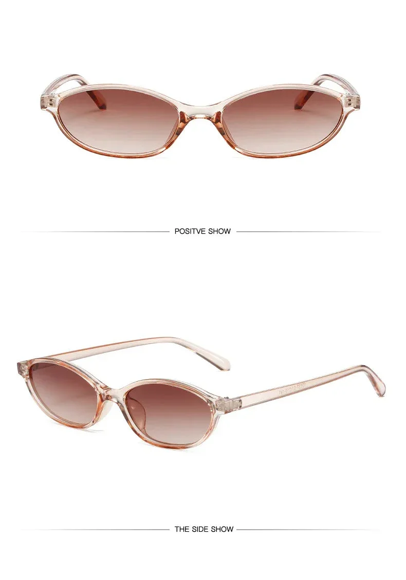 Retro Oval Frame Sunglasses - Piña Colada