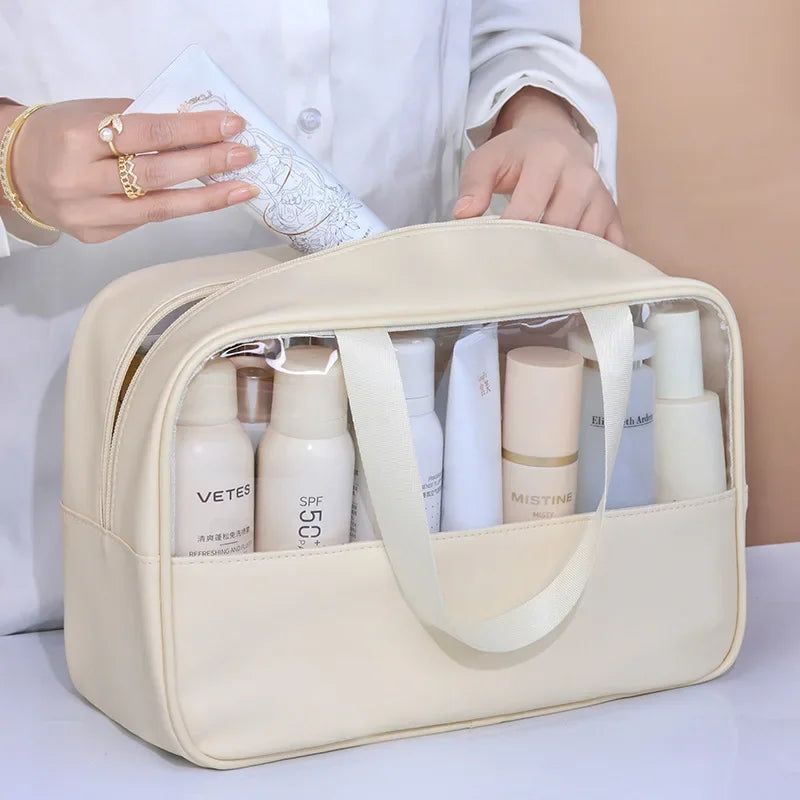 Portable Travel cosmetic bag Transparent - Piña Colada