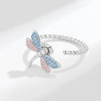 Spinner Ring Crystal Flower - Piña Colada