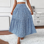 Floral Print Elastic Waist Loose - Piña Colada