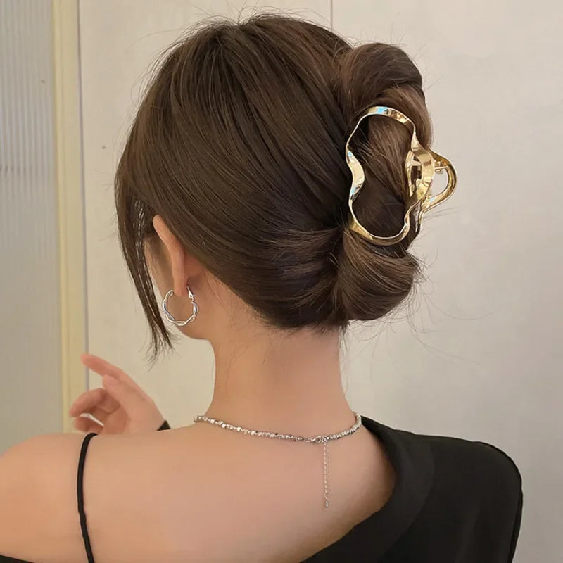 Metal Geometric Hair Claws - Piña Colada