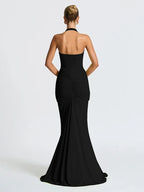 Maxi Dress Classic Solid Low Neck - Piña Colada
