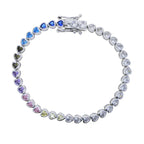 Zirconia Tennis Chain Bracelet - Piña Colada