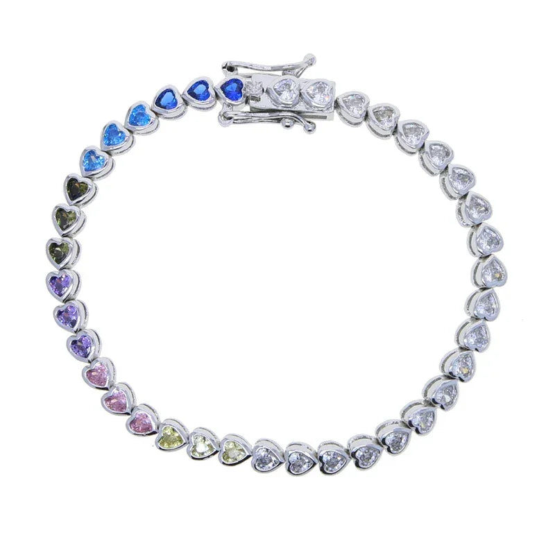 Zirconia Tennis Chain Bracelet - Piña Colada