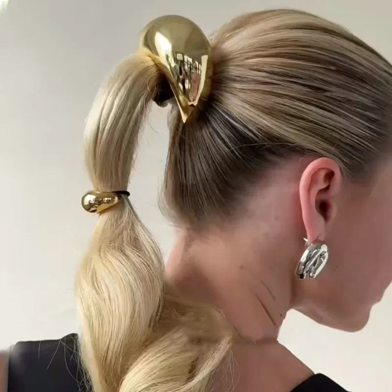 Metal Irregular Double-Layer Hair Bands - Piña Colada