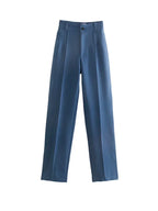 Office Wear Straight Pants - Piña Colada