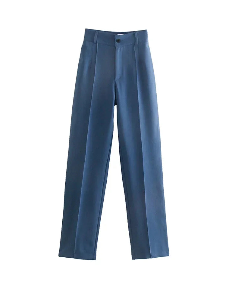 Office Wear Straight Pants - Piña Colada