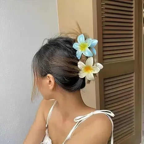 Gradient Hair Clips Women Flower - Piña Colada