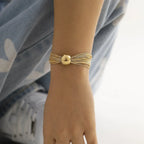 Multilayer Chain Clavicle Necklace - Piña Colada