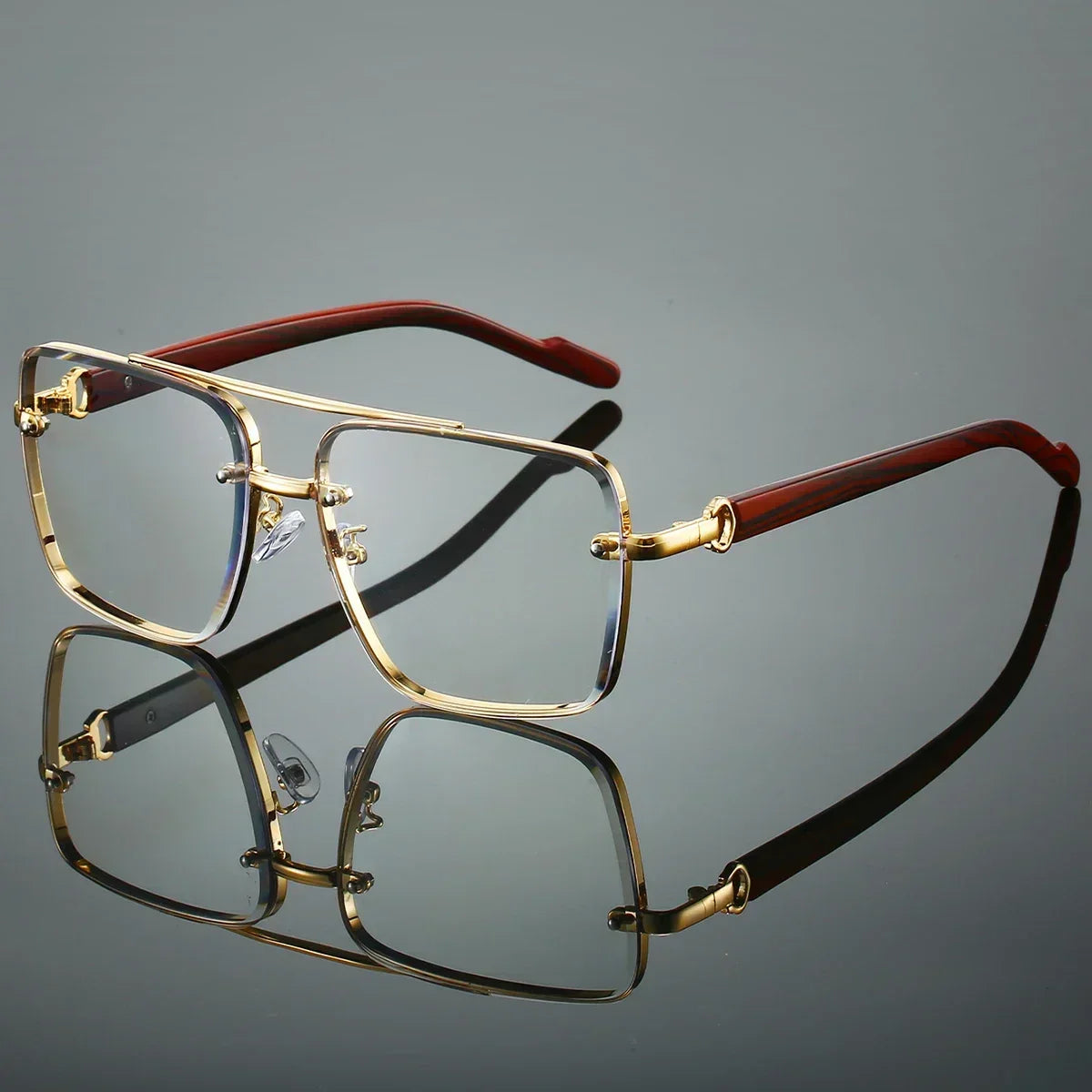 Square Metal Shades Sunglasses - Piña Colada