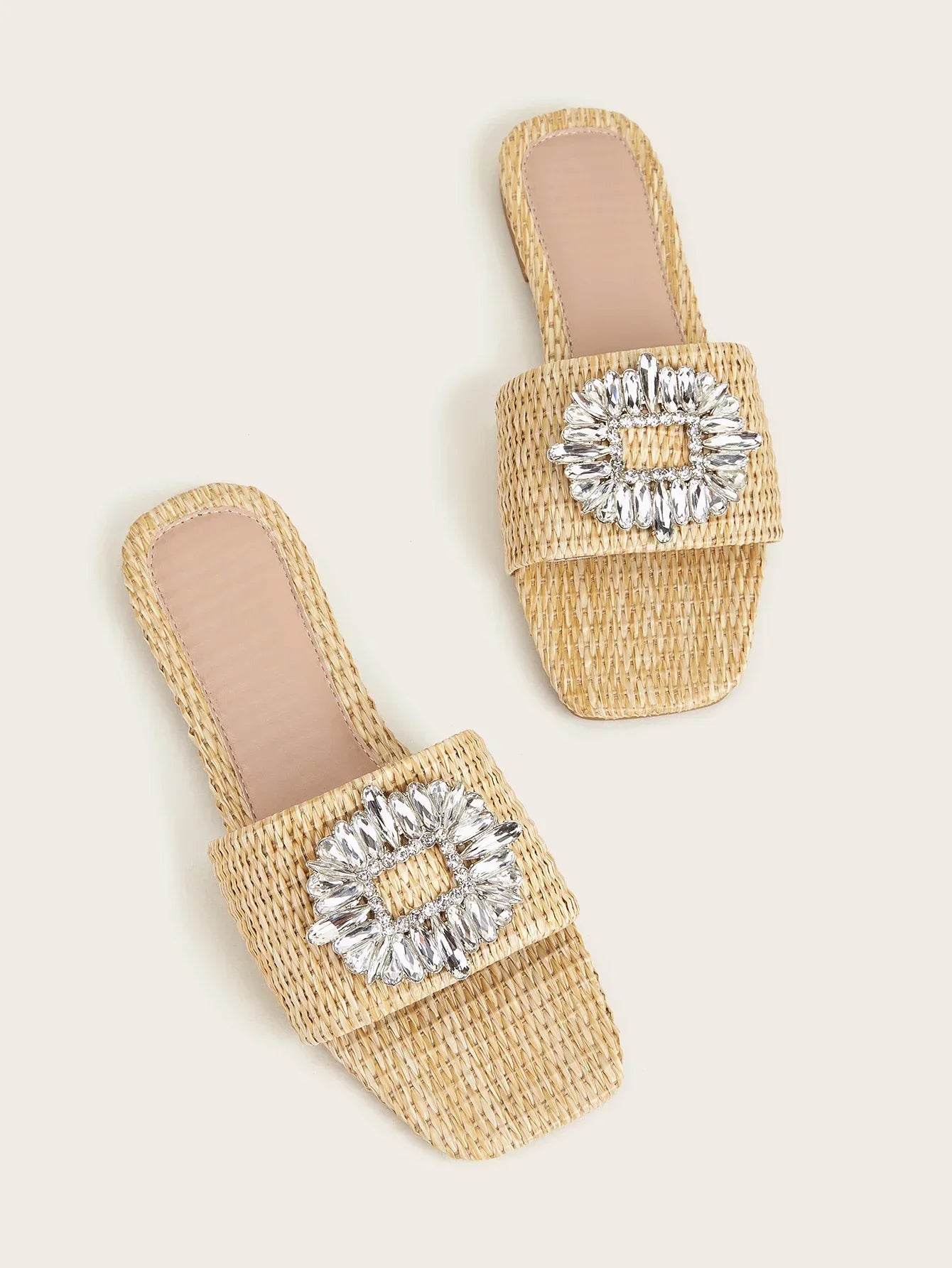 Bright Diamond Flat Sandals - Piña Colada