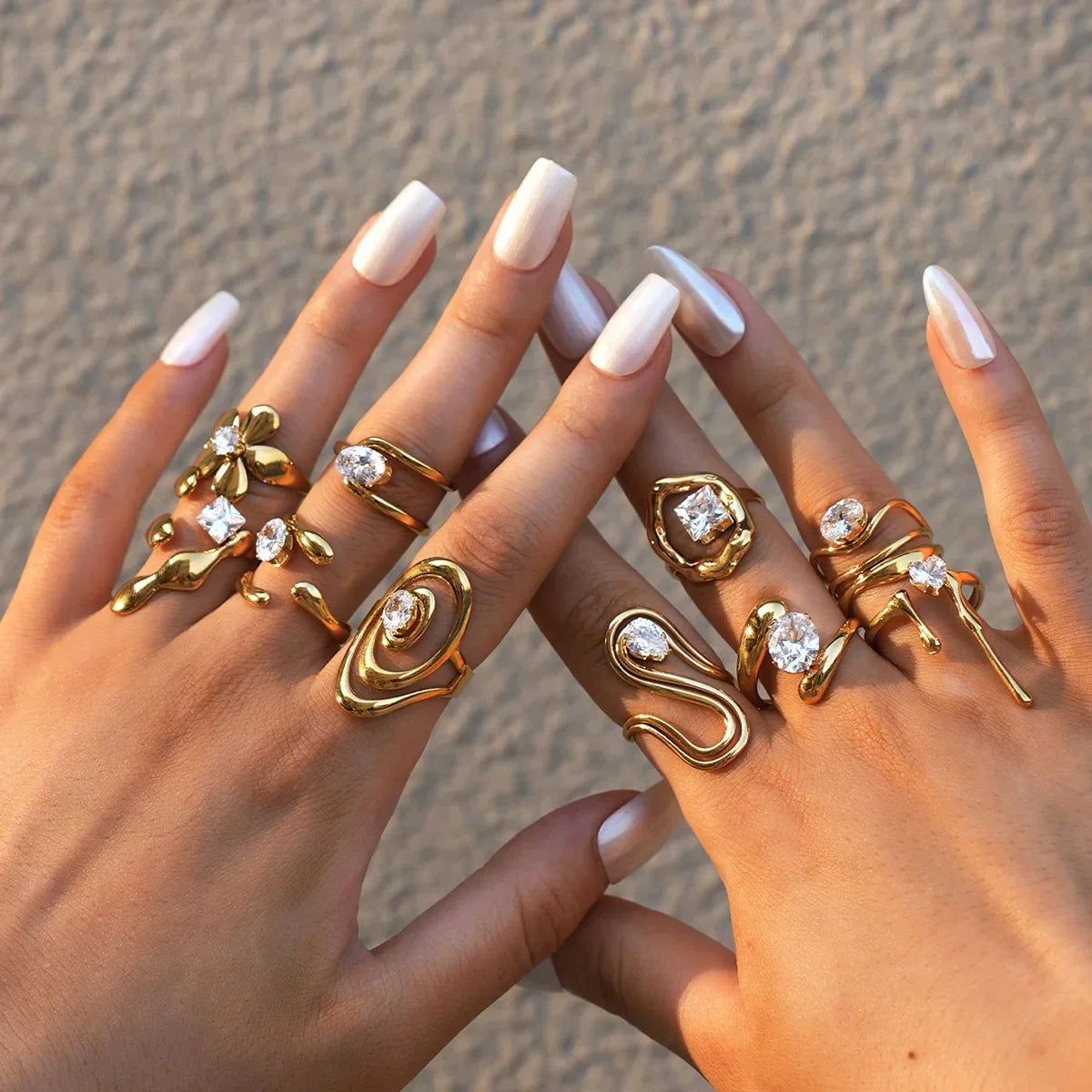 Cubic Zirconia Ring - Piña Colada