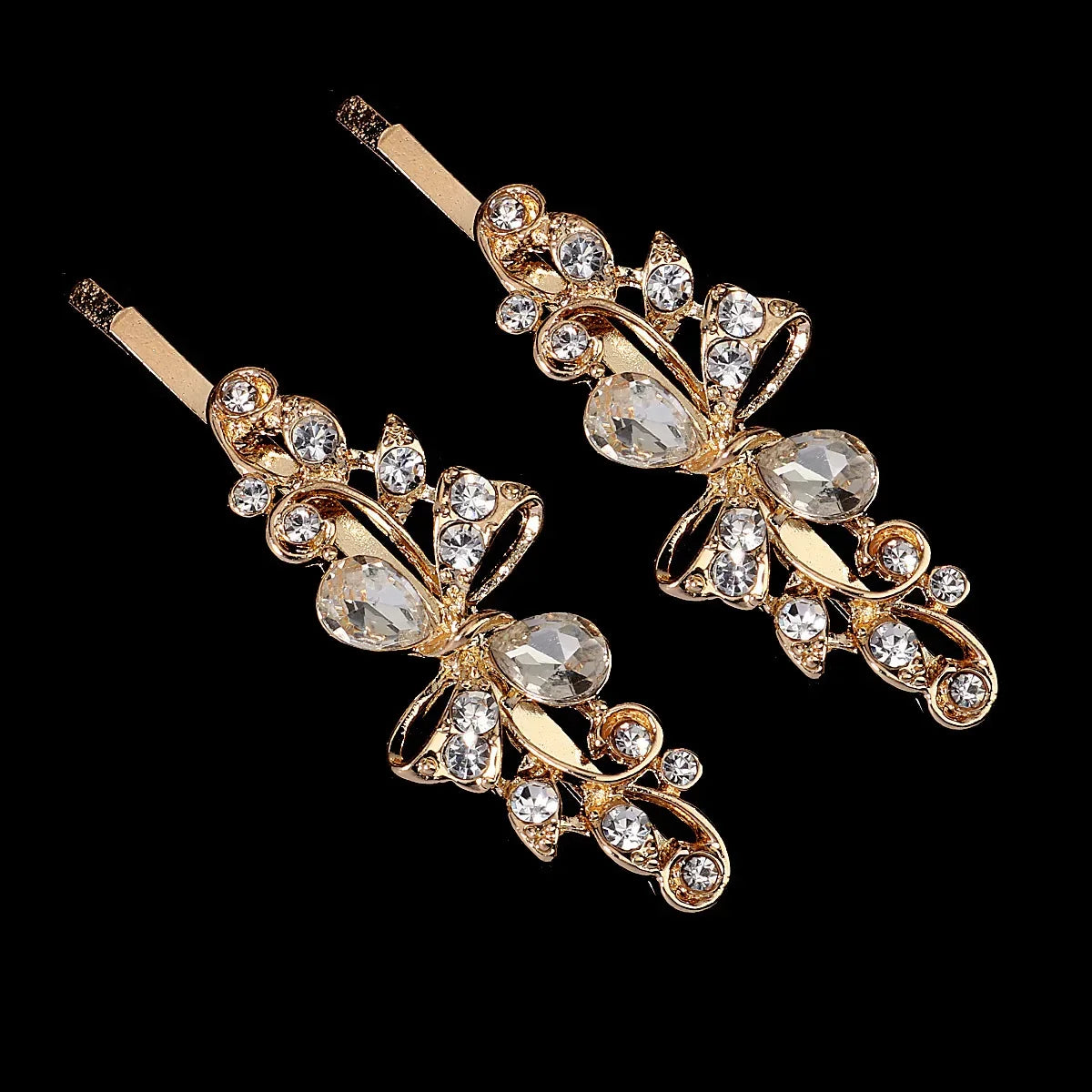 Clear Crystal Hair Pins - Piña Colada