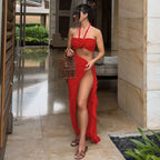 Backless Strapless Bodycon Maxi Dress - Piña Colada