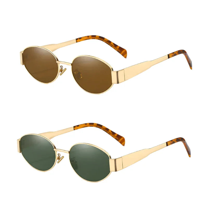 UV400 Sun Glasses Alloy Oval Eyewear - Piña Colada