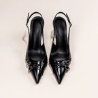 Pointed Toe High-heeled Shoes - Piña Colada