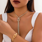 2Pcs/Set Long Snake Twisted Chain - Piña Colada