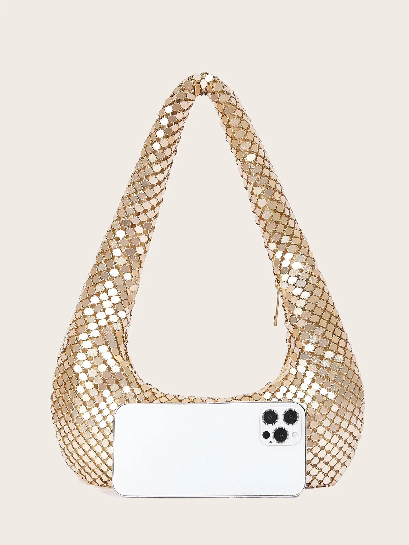 Metallic Sequin Boho Bag - Piña Colada