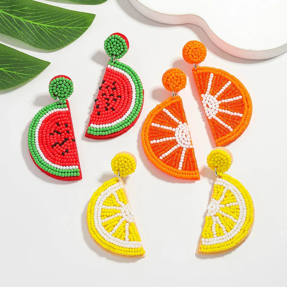 Earrings For Women Handmade Beed - Piña Colada