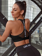 Sport Bra Fitness Letters