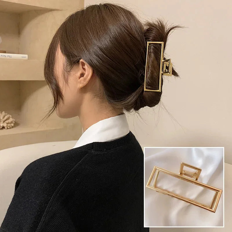 Metal Geometric Hair Claws - Piña Colada