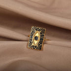 Evil Eye Rings Stainless Steel - Piña Colada