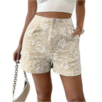 Floral Low Waist Shorts – Casual Fit - Piña Colada