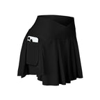 Casual A-Line Tennis Skirt with Stretch Waist - Piña Colada
